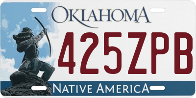 OK license plate 425ZPB