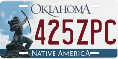 OK license plate 425ZPC