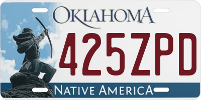 OK license plate 425ZPD