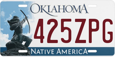OK license plate 425ZPG