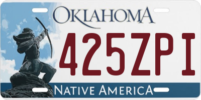 OK license plate 425ZPI
