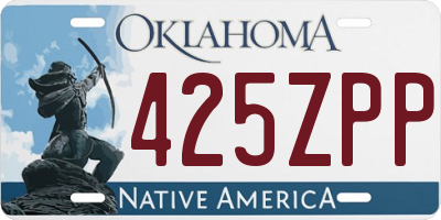 OK license plate 425ZPP