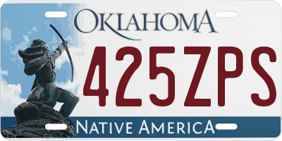 OK license plate 425ZPS