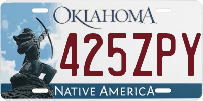 OK license plate 425ZPY