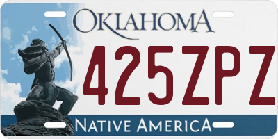 OK license plate 425ZPZ