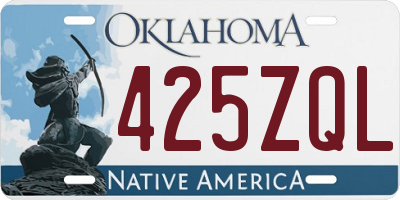 OK license plate 425ZQL