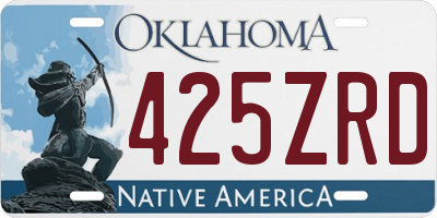 OK license plate 425ZRD