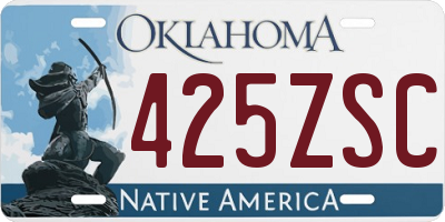 OK license plate 425ZSC