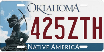 OK license plate 425ZTH