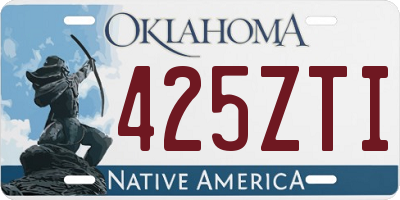 OK license plate 425ZTI