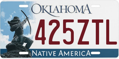OK license plate 425ZTL