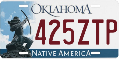 OK license plate 425ZTP