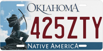 OK license plate 425ZTY