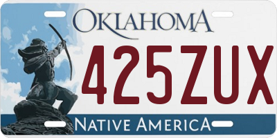 OK license plate 425ZUX