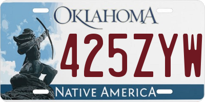 OK license plate 425ZYW