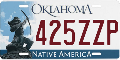 OK license plate 425ZZP