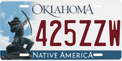 OK license plate 425ZZW