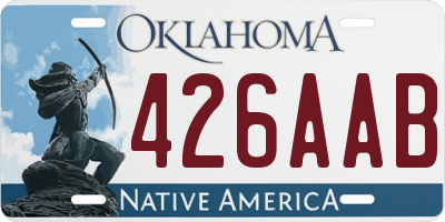 OK license plate 426AAB