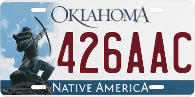 OK license plate 426AAC