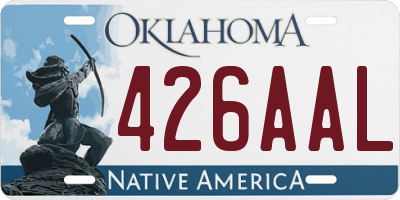 OK license plate 426AAL