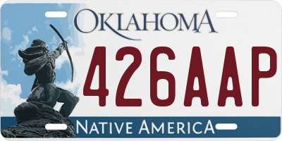 OK license plate 426AAP