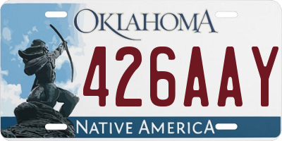 OK license plate 426AAY