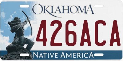 OK license plate 426ACA