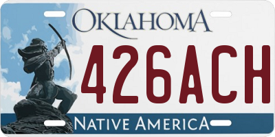 OK license plate 426ACH