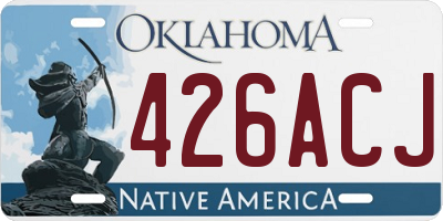 OK license plate 426ACJ