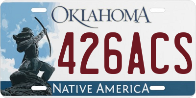 OK license plate 426ACS