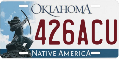 OK license plate 426ACU