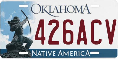 OK license plate 426ACV