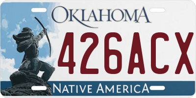OK license plate 426ACX