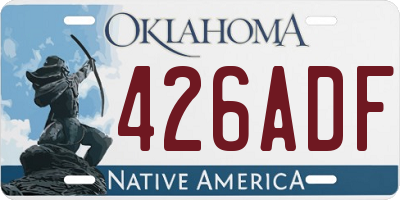 OK license plate 426ADF