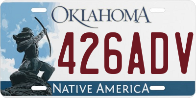 OK license plate 426ADV