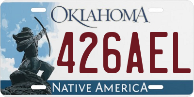OK license plate 426AEL