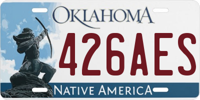 OK license plate 426AES