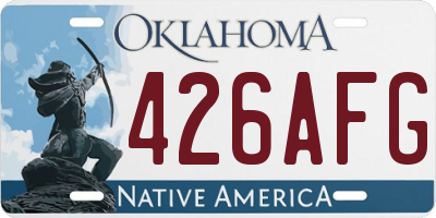 OK license plate 426AFG