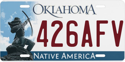 OK license plate 426AFV
