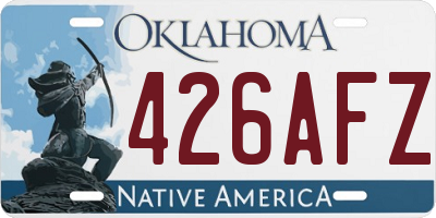 OK license plate 426AFZ