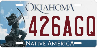 OK license plate 426AGQ