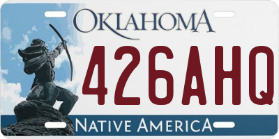 OK license plate 426AHQ
