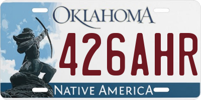 OK license plate 426AHR