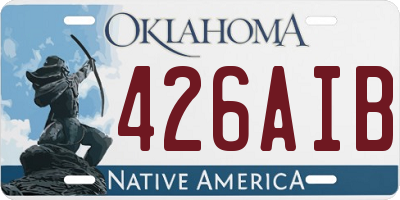 OK license plate 426AIB