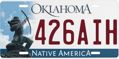 OK license plate 426AIH
