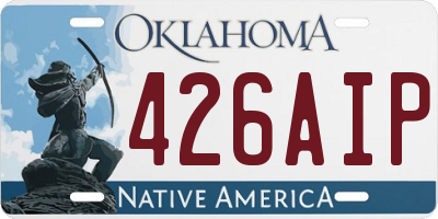 OK license plate 426AIP
