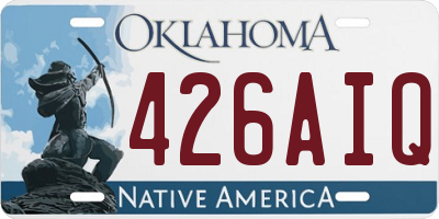 OK license plate 426AIQ