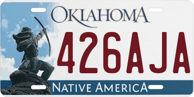 OK license plate 426AJA