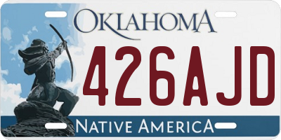 OK license plate 426AJD