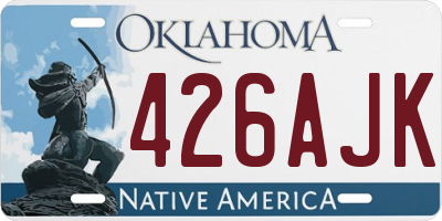 OK license plate 426AJK